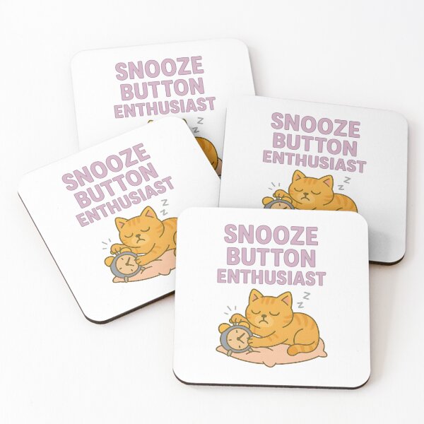 Item preview, Snooze Button Enthusiast: Sleepy Cat Chaos designed and sold by inkNext.