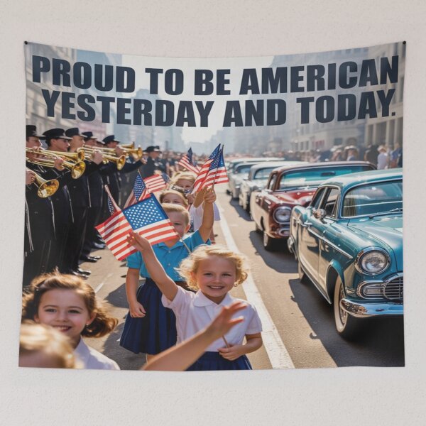 Item preview, Vintage 4th of July Parade – Proud to Be American Yesterday and Today designed and sold by InspiredCreatives.