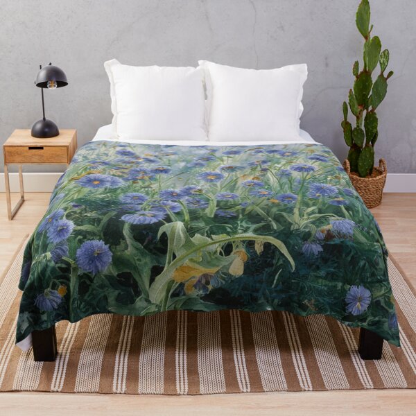 Item preview, Blue carpet of camomile,watercolor. designed and sold by elegantpaterns.