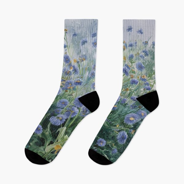 Item preview, Blue carpet of camomile,watercolor. designed and sold by elegantpaterns.
