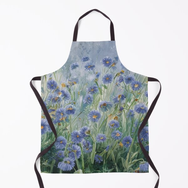 Item preview, Blue carpet of camomile,watercolor. designed and sold by elegantpaterns.