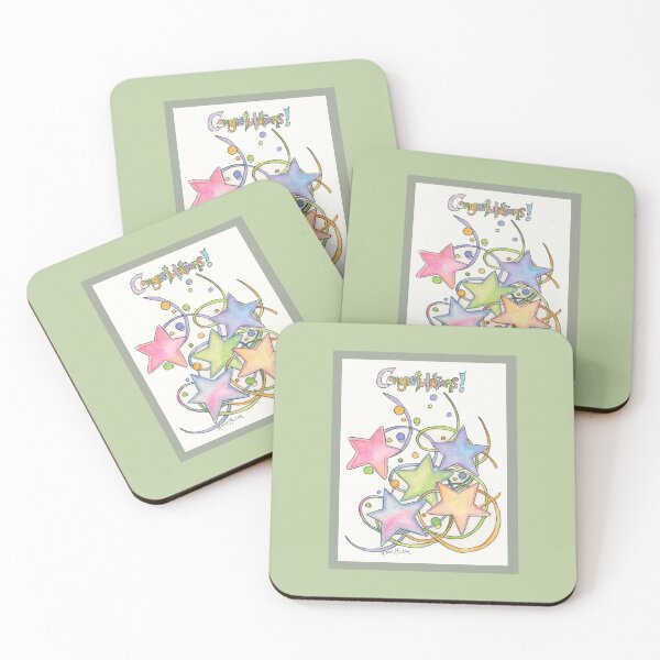 Item preview, Five Stars - watercolor illustration designed and sold by Annie Mason Art.