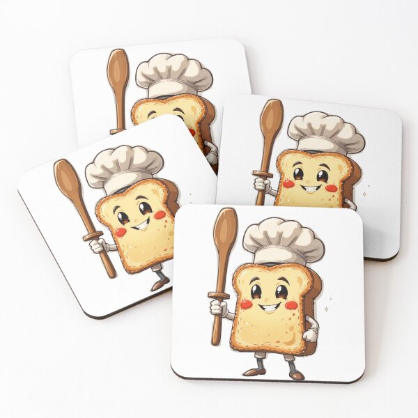 Item preview, Anime Toast Chef – Smiling Slice with Spoon designed and sold by PRIME4YOU.