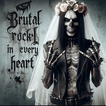 Artwork thumbnail, Gothic Rocker Skull Veil by Voodoo Store Paranormal Collections