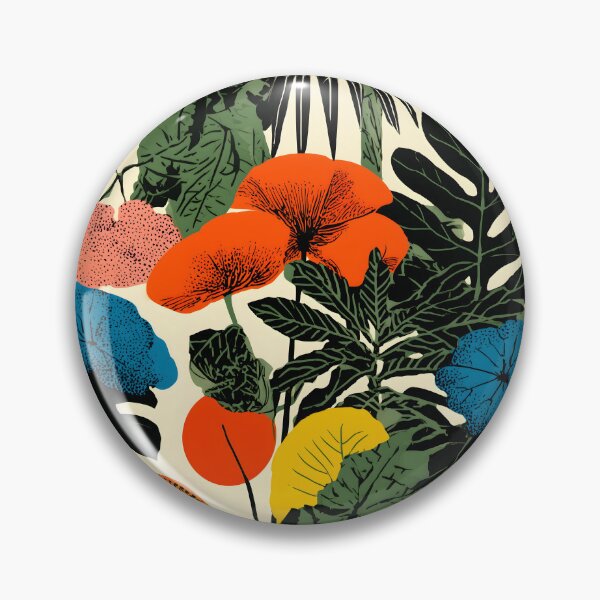 Aperçu de l'œuvre Motif Pop Art Floral Botanique Jungle créée et vendue par Altered Pixels.