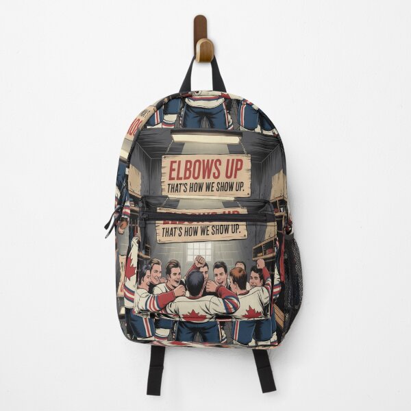 Item preview, Elbows Up Canadian Hockey Design – Vintage Locker Room Art – Proud Team Spirit Canada Quote designed and sold by InspiredCreatives.