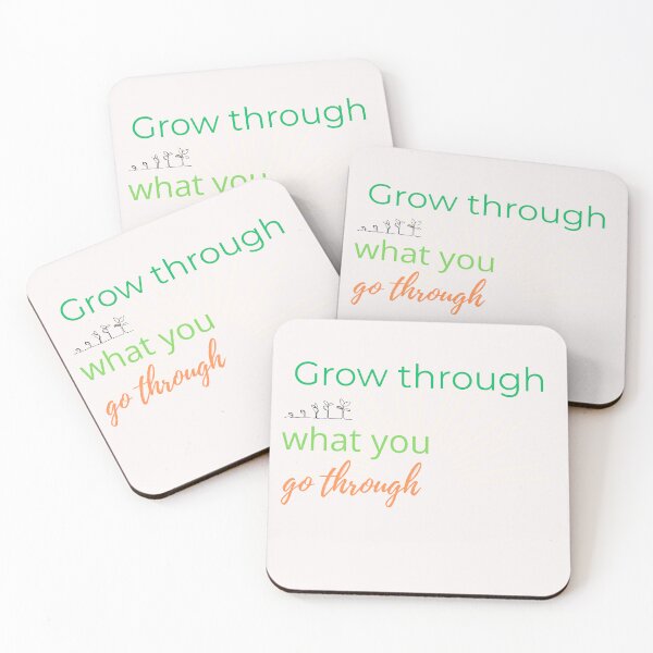 Item preview, Grow Through What You Go Through – Plant Quote Design designed and sold by M8K4.
