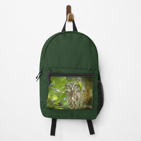 Item preview, Curious Little Owl in Summer Leaves designed and sold by tothkataphoto.