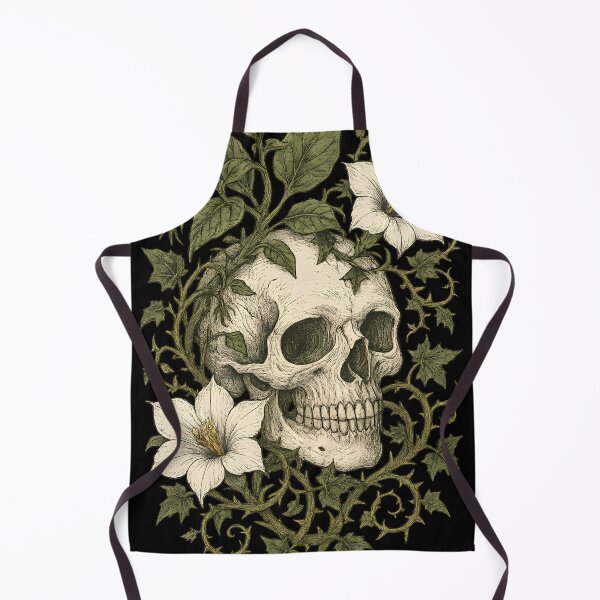 Item preview, Floral Skull Sticker – Botanical Gothic Vintage Art designed and sold by MysticArtisan.