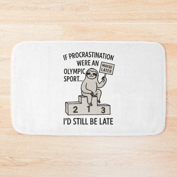 Item preview, Procrastination Champion – Sloth Wins Gold (Eventually) designed and sold by inkNext.