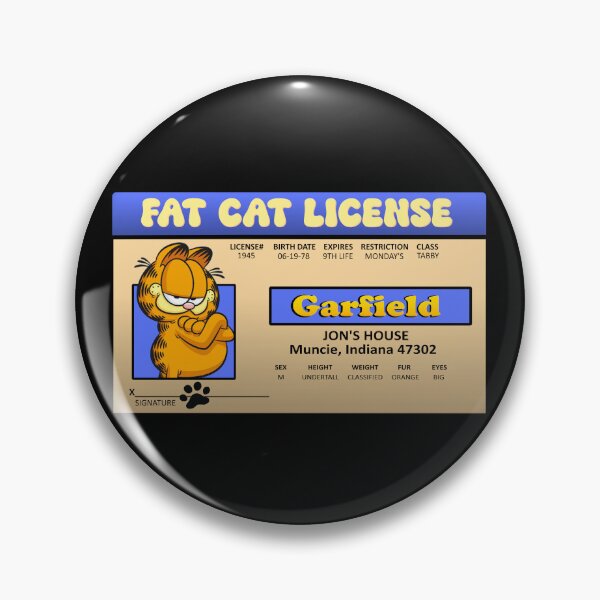 Item preview, Garfield Fat Cat License designed and sold by Esow Moss.