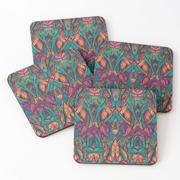 Item preview, Woven Mirage — Psychedelic Folk Linework Tile designed and sold by Verbul.