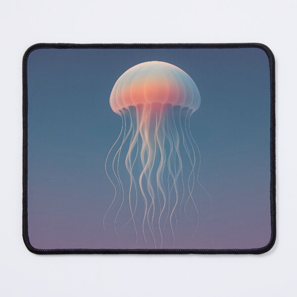 Item preview, Pastel Jellyfish Floating in Sunset Gradient designed and sold by SassyArtistry.