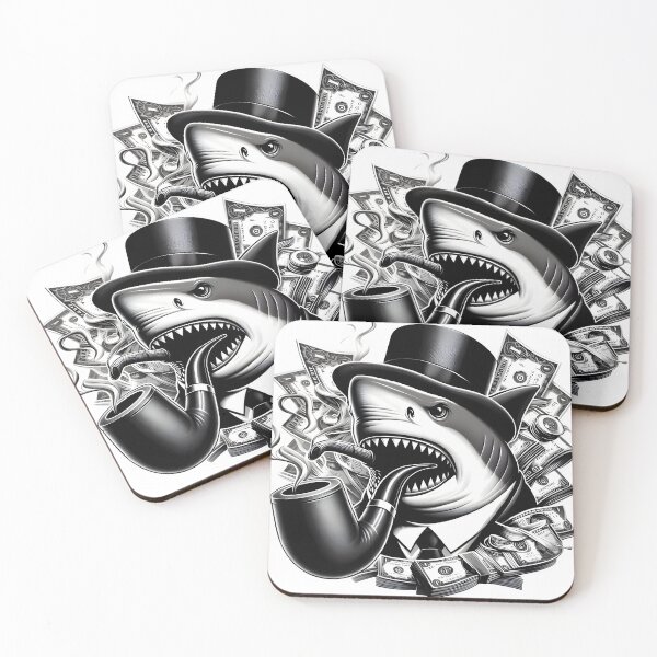 Item preview, Rich Shark Mafia with Pipe No.1 designed and sold by DreamagineArtDesign.