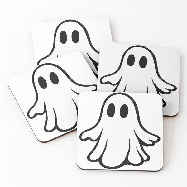 Item preview, Cute Minimalist White Ghost Illustration designed and sold by ArtfulWeave.