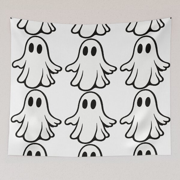 Item preview, Cute Minimalist White Ghost Illustration designed and sold by ArtfulWeave.