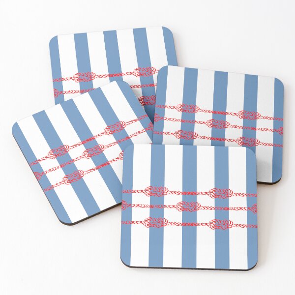 Item preview, Red Nautical Vibe Knot Blue Strips designed and sold by GrifonJ.