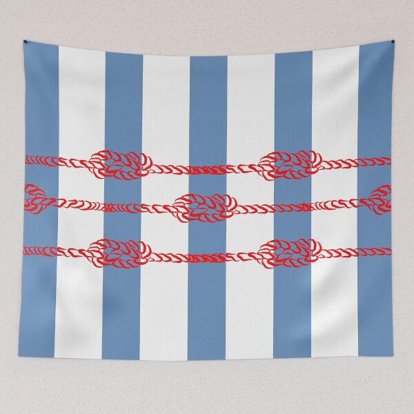 Item preview, Red Nautical Vibe Knot Blue Strips designed and sold by GrifonJ.