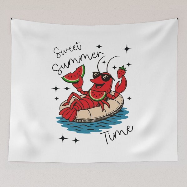 Item preview, Funny Sweet Summer Time Lobster, Beach Summer Strawberry Saying designed and sold by Run to Creations.
