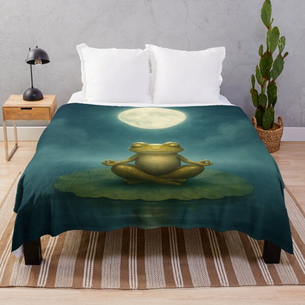 Item preview, Meditating frog under full moon designed and sold by SassyArtistry.