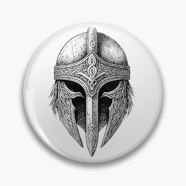 Item preview, Medieval Norse Helmet with Celtic Knotwork Design designed and sold by ArtfulWeave.
