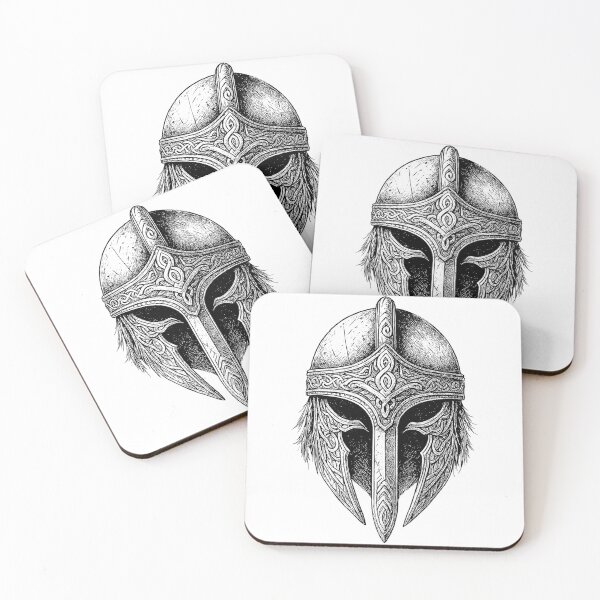 Item preview, Medieval Norse Helmet with Celtic Knotwork Design designed and sold by ArtfulWeave.
