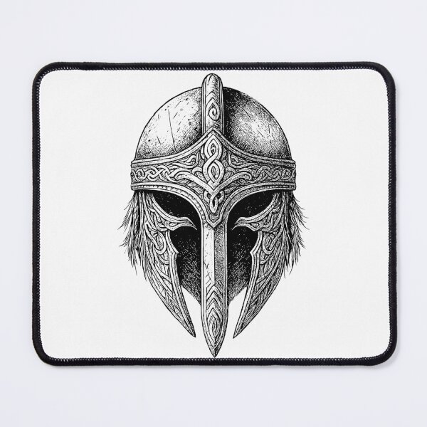 Item preview, Medieval Norse Helmet with Celtic Knotwork Design designed and sold by ArtfulWeave.
