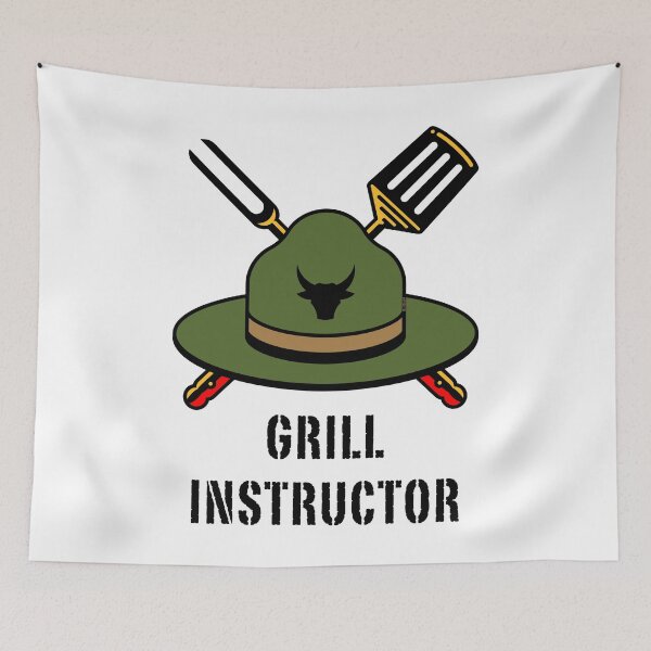 Item preview, Grill Instructor (Grilling / BBQ / Barbecue / Hat / POS) designed and sold by MrFaulbaum.