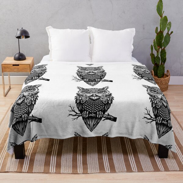 Item preview, Ornate Tribal Owl Line Art Design designed and sold by ArtfulWeave.