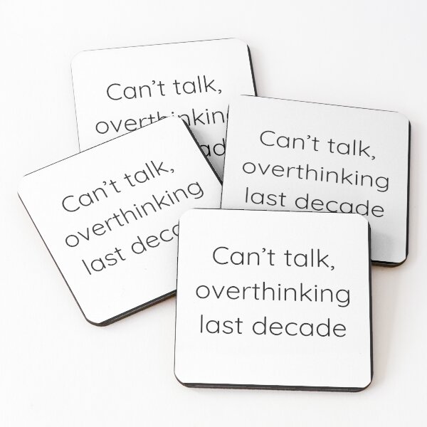 Item preview, Overthinking Since 2010 – Funny Anxiety Humor Sticker designed and sold by 5thAcc.