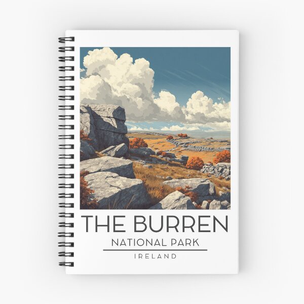 Item preview, Una ilustración vintage del Parque Nacional de Burren (Irlanda) designed and sold by GoodOldVintage.