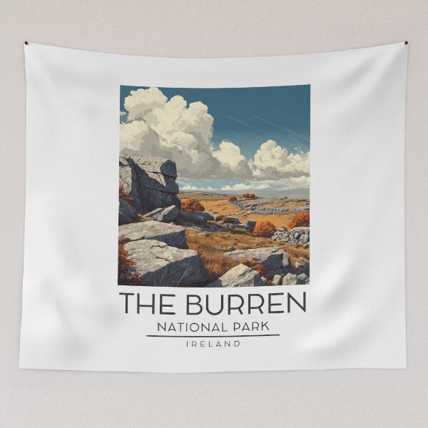 Item preview, A Vintage Illustration of The Burren National Park - Ireland  designed and sold by GoodOldVintage.