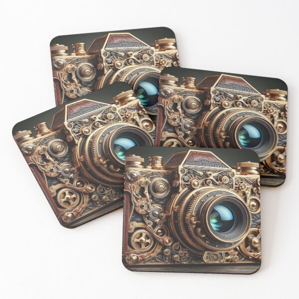 Item preview, Steampunk Camera – Vintage Gear-Powered Photography Design designed and sold by ashokreddy343.