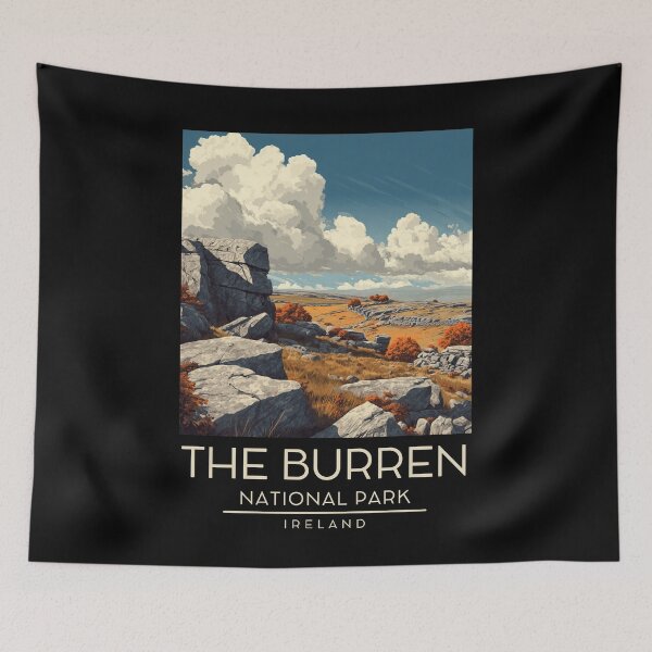 Item preview, A Vintage Illustration of The Burren National Park - Ireland  designed and sold by GoodOldVintage.