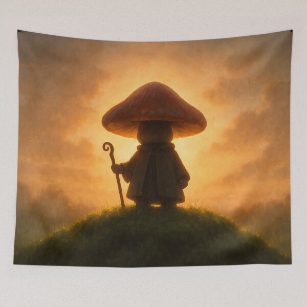 Item preview,  Mushroom Wizard at Sunset Hilltop designed and sold by SassyArtistry.