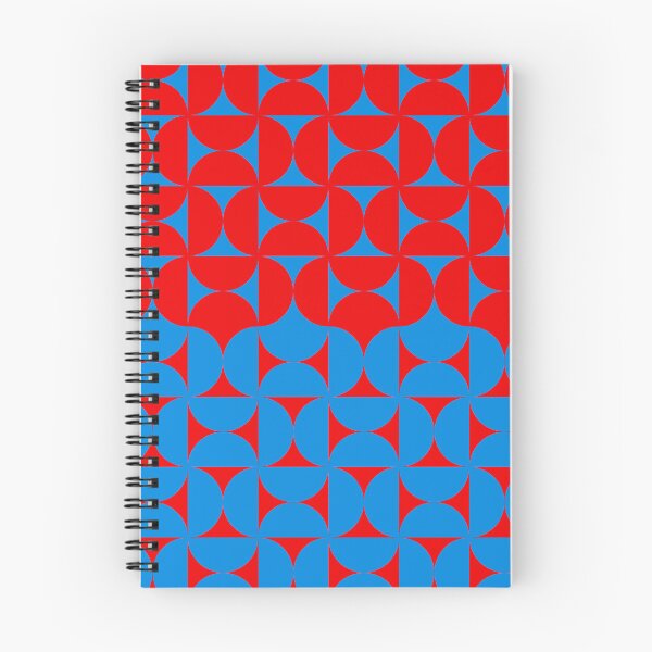 Item preview, Midcentury Modern Retro Geometric Patterns g5 in Pop Blue Red designed and sold by nineFlorals.