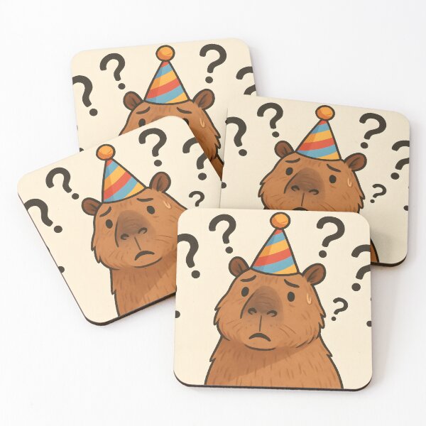Artikelvorschau, Verwirrtes Capybara auf einer Party entworfen und verkauft von SassyArtistry.
