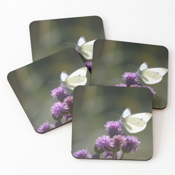 Item preview, White Butterfly on Purple Thistle designed and sold by tothkataphoto.