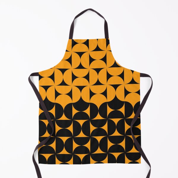 Item preview, Midcentury Modern Retro Geometric Patterns g2 in Black Orange designed and sold by nineFlorals.