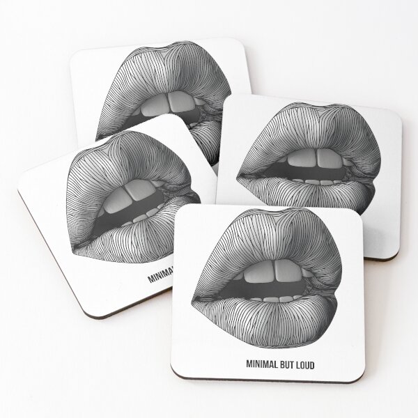 Item preview, Minimal But Loud – Abstract Line Art Lips Design designed and sold by MatvHelen.