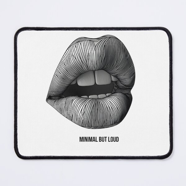 Item preview, Minimal But Loud – Abstract Line Art Lips Design designed and sold by MatvHelen.