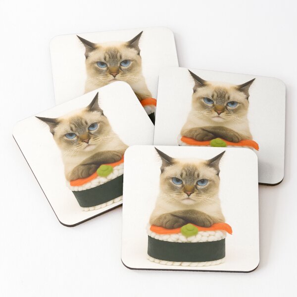 Item preview,  Angry Sushi Cat Illustration designed and sold by SassyArtistry.