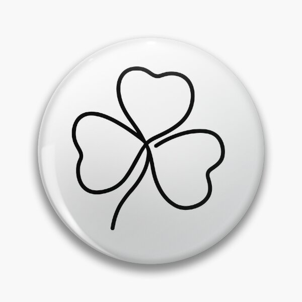 Item preview, Black Shamrock Line Art for Elegant Irish Style designed and sold by ArtfulWeave.