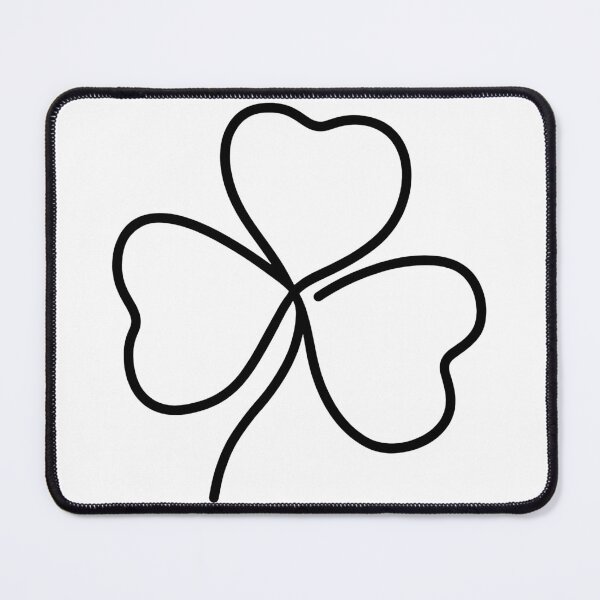 Item preview, Black Shamrock Line Art for Elegant Irish Style designed and sold by ArtfulWeave.