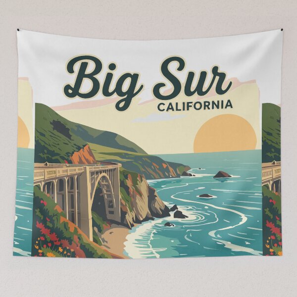 Item preview, Big Sur California – Ocean Cliffs and Coastal Bloom designed and sold by pixelated_echoes.