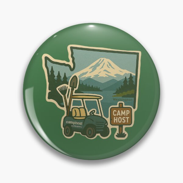 Item preview, Washington Camp Host – Vintage State Map Sticker by Camphost Confessions designed and sold by Healy | Sér á báti.