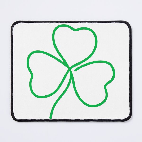 Item preview, Green Shamrock Line Art with Heart-Shaped Leaves designed and sold by ArtfulWeave.