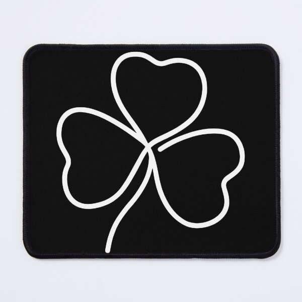 Item preview, White Shamrock Line Art for Bright Lucky Charm designed and sold by ArtfulWeave.