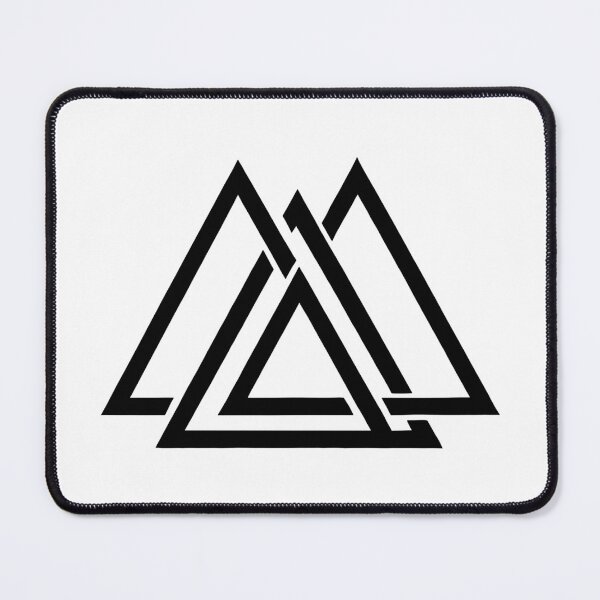 Item preview, Black Geometric Mountain Symbol with Viking Influence designed and sold by ArtfulWeave.