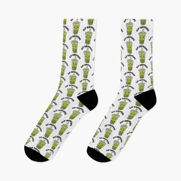 Item preview, Sip Happens – Kawaii Matcha Bubble Tea Pun designed and sold by Taans-Creation.